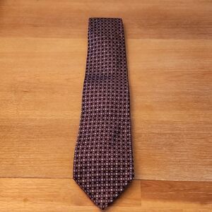 Gucci Brown Blue Print EUC Tie